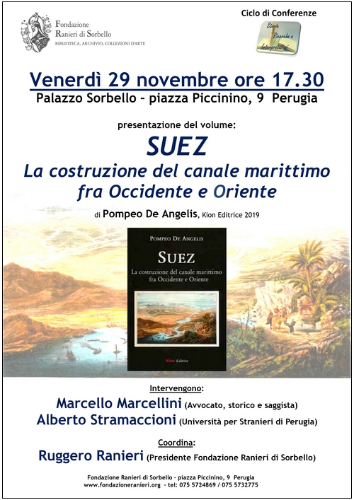 Presentazione a Perugia del libro Suez  La costruzione del canale marittimo tra occidente ed oriente